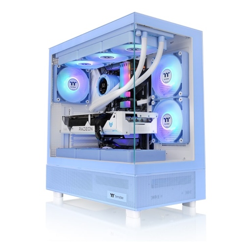 View 270 TG ARGB Hydrangea Blue Mid Tower Chassis